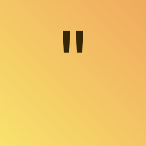 Mantra app icon — a bold quotation mark on a sunrise gradient